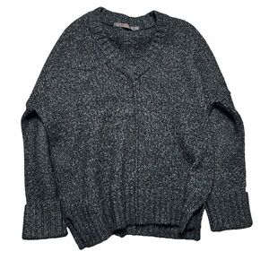 Feel The Piece By Terre Jacob’s Chunky Knit Sweater Charcoal Gray OS
